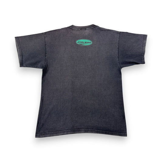 90s スターウォーズ STAR WARS ジャージャー ビンクス Tシャツ ファントムメナス エピソード1 映画T L 黒 フェード d-x-2505-005