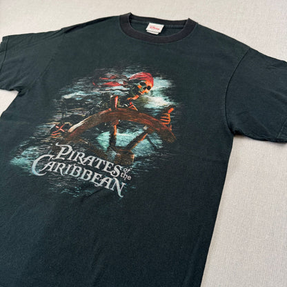 90s 00s ディズニー パイレーツオブカリビアン Tシャツ パイレーツ disney 黒 映画 d-u-2505-045
