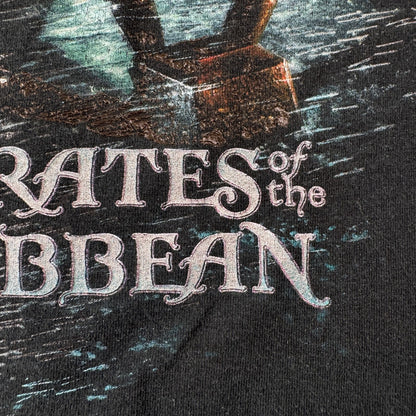 90s 00s ディズニー パイレーツオブカリビアン Tシャツ パイレーツ disney 黒 映画 d-u-2505-045