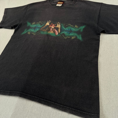 90s スターウォーズ STAR WARS ジャージャー ビンクス Tシャツ ファントムメナス エピソード1 映画T L 黒 フェード d-x-2505-005