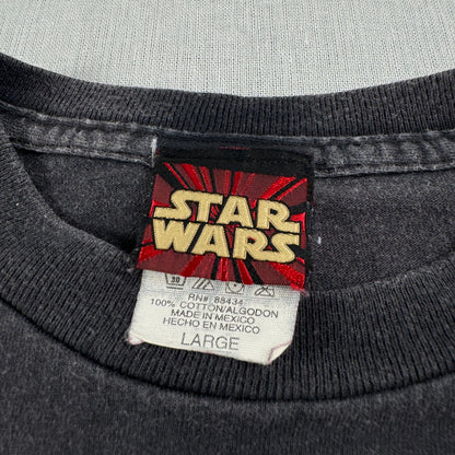 90s スターウォーズ STAR WARS ジャージャー ビンクス Tシャツ ファントムメナス エピソード1 映画T L 黒 フェード d-x-2505-005