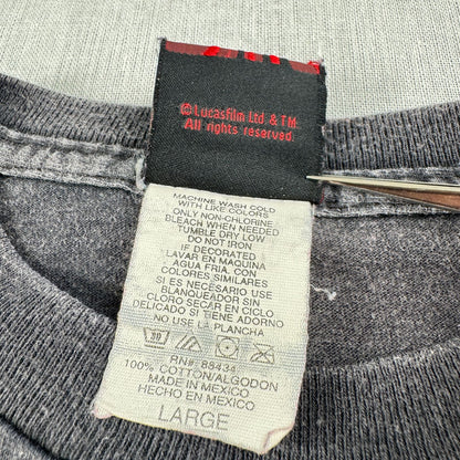 90s スターウォーズ STAR WARS ジャージャー ビンクス Tシャツ ファントムメナス エピソード1 映画T L 黒 フェード d-x-2505-005