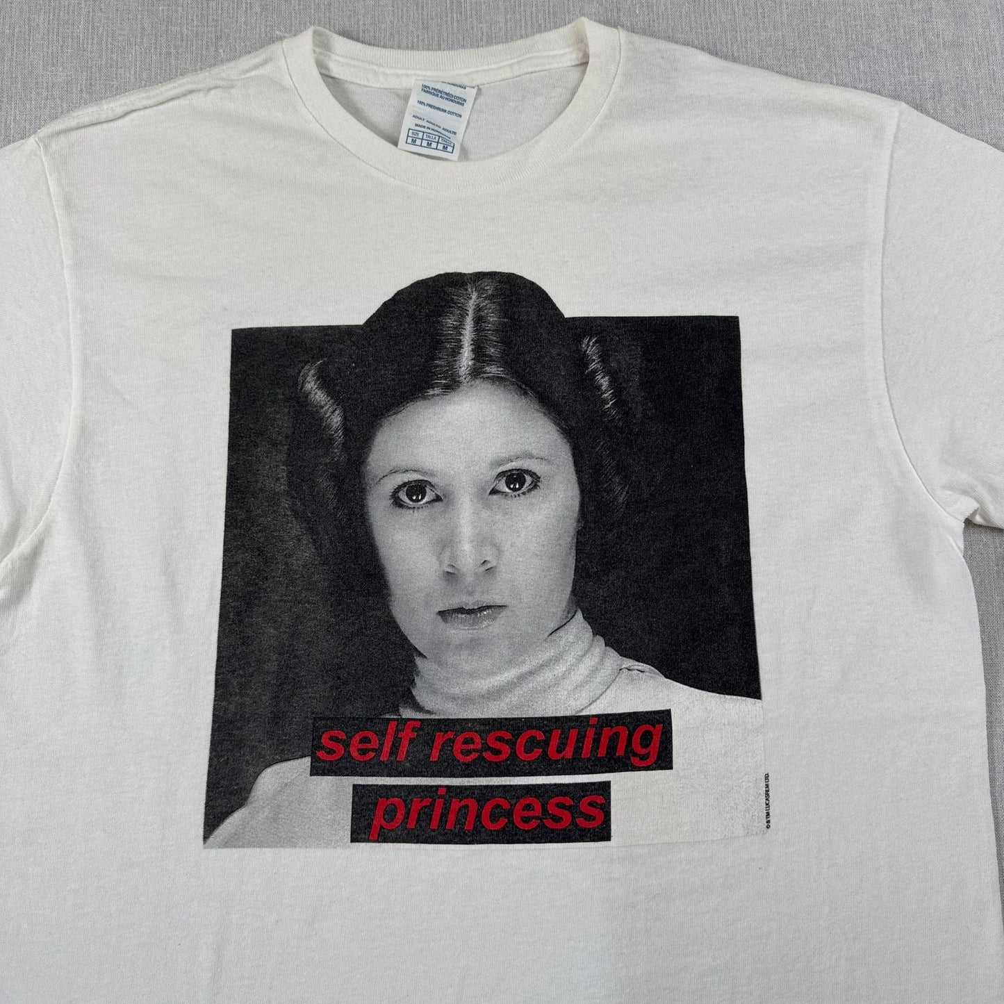 00s スターウォーズ STAR WARS レイア姫 lucasfilm Tシャツ エピソード4 映画T L 白 d-x-2505-007
