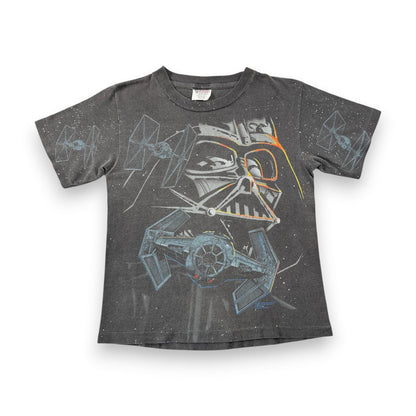 90s スターウォーズ STAR WARS ダースベイダー エピソード4 Tシャツ 映画T グレー USA製 シングルステッチ lucasfilm advance フェード d-x-2505-008