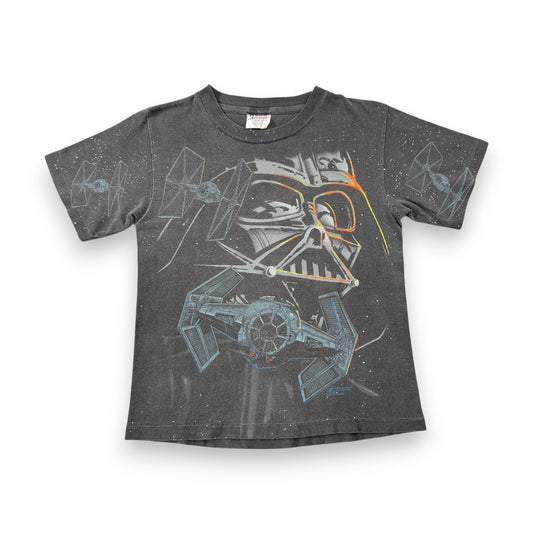 90s スターウォーズ STAR WARS ダースベイダー エピソード4 Tシャツ 映画T グレー USA製 シングルステッチ lucasfilm advance フェード d-x-2505-008