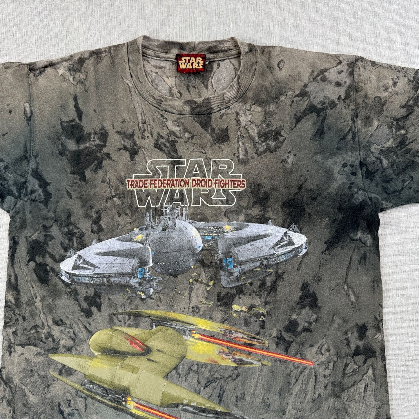 90s スターウォーズ STAR WARS ファントムメナス エピソード1 Tシャツ 映画T タイダイ USA製 シングルステッチ lucasfilm d-x-2505-013