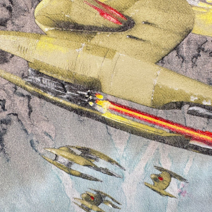 90s スターウォーズ STAR WARS ファントムメナス エピソード1 Tシャツ 映画T タイダイ USA製 シングルステッチ lucasfilm d-x-2505-013