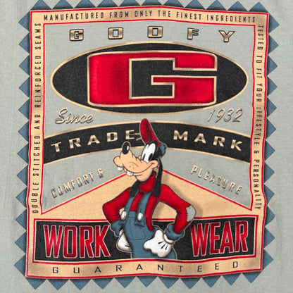 90s ディズニー グーフィー Tシャツ USA製 goofy disney カーキ XL くすみカラー disney d-x-2505-014