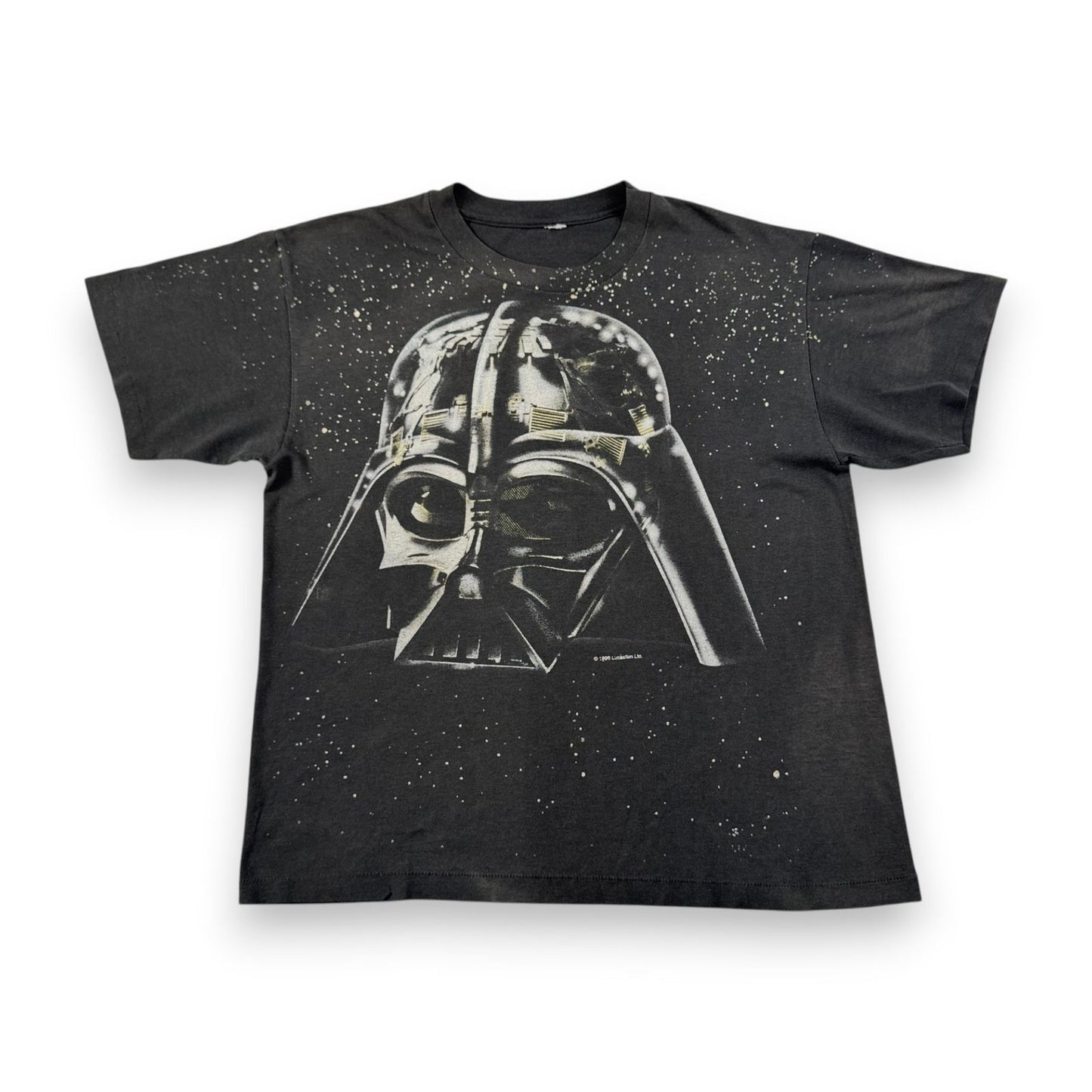 90s スターウォーズ STAR WARS ダースベイダー Tシャツ 映画T 黒 USA製 シングルステッチ lucasfilm 1996 フェード d-x-2505-015