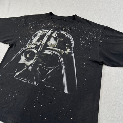 90s スターウォーズ STAR WARS ダースベイダー Tシャツ 映画T 黒 USA製 シングルステッチ lucasfilm 1996 フェード d-x-2505-015