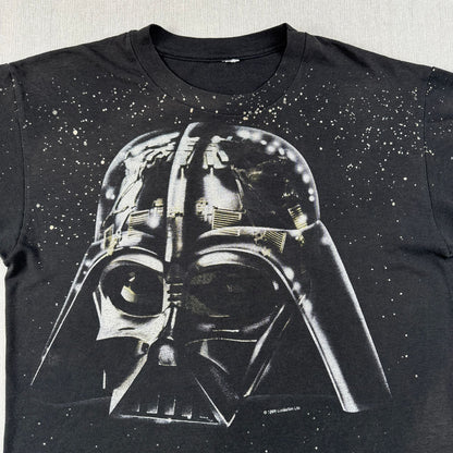 90s スターウォーズ STAR WARS ダースベイダー Tシャツ 映画T 黒 USA製 シングルステッチ lucasfilm 1996 フェード d-x-2505-015