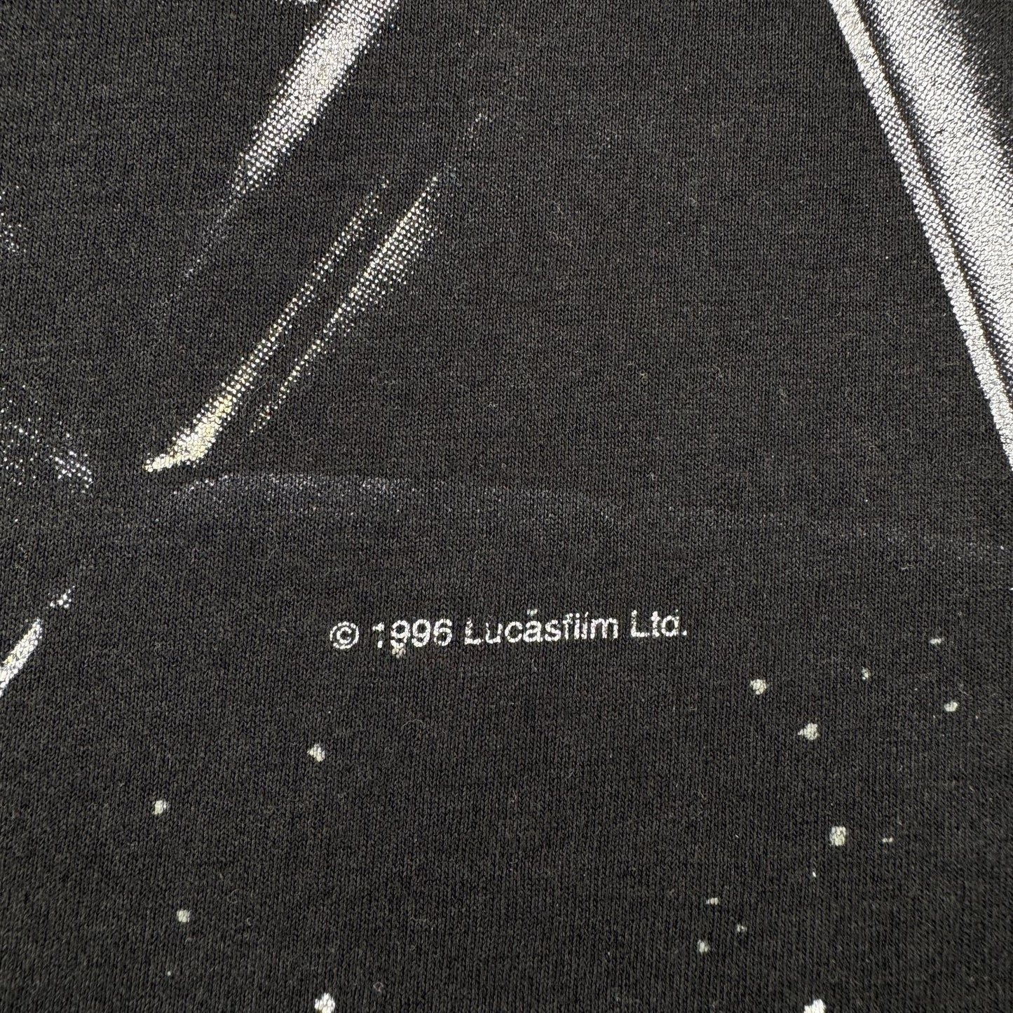 90s スターウォーズ STAR WARS ダースベイダー Tシャツ 映画T 黒 USA製 シングルステッチ lucasfilm 1996 フェード d-x-2505-015