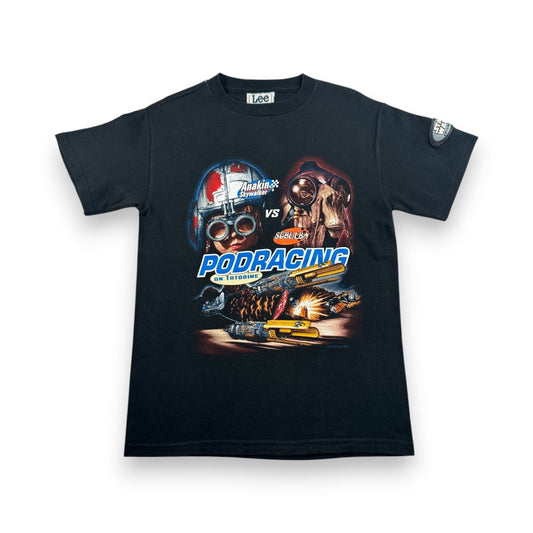 90s 00s スターウォーズ STAR WARS エピソード1 Tシャツ PODRACING LEE SPORT アナキン スカイウォーカー 黒 lucasfilm d-t-2505-004