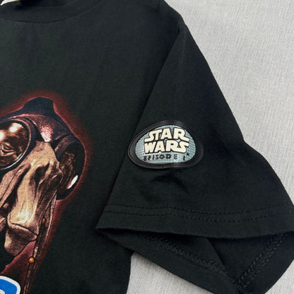 90s 00s スターウォーズ STAR WARS エピソード1 Tシャツ PODRACING LEE SPORT アナキン スカイウォーカー 黒 lucasfilm d-t-2505-004