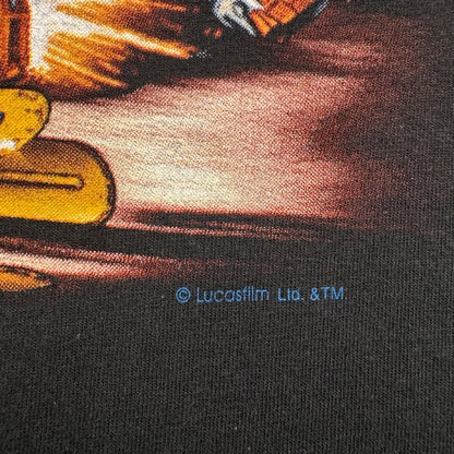 90s 00s スターウォーズ STAR WARS エピソード1 Tシャツ PODRACING LEE SPORT アナキン スカイウォーカー 黒 lucasfilm d-t-2505-004