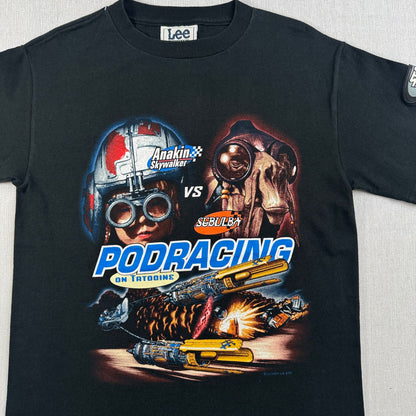 90s 00s スターウォーズ STAR WARS エピソード1 Tシャツ PODRACING LEE SPORT アナキン スカイウォーカー 黒 lucasfilm d-t-2505-004