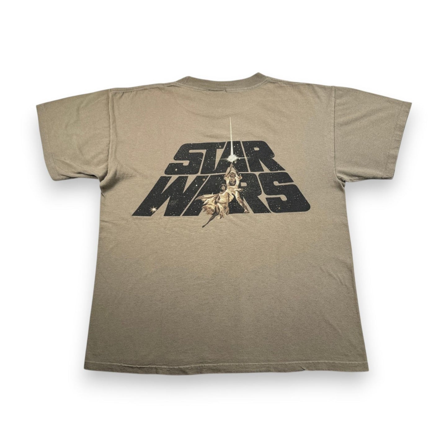 90s スターウォーズ STAR WARS REBELWEAR エピソード4 ルーク レイア Tシャツ 映画T USA製 カーキ changes d-t-2505-012