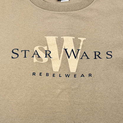 90s スターウォーズ STAR WARS REBELWEAR エピソード4 ルーク レイア Tシャツ 映画T USA製 カーキ changes d-t-2505-012