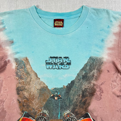 90s スターウォーズ STAR WARS ファントムメナス エピソード1 Tシャツ タイダイ 映画T lucasfilm d-t-2505-008
