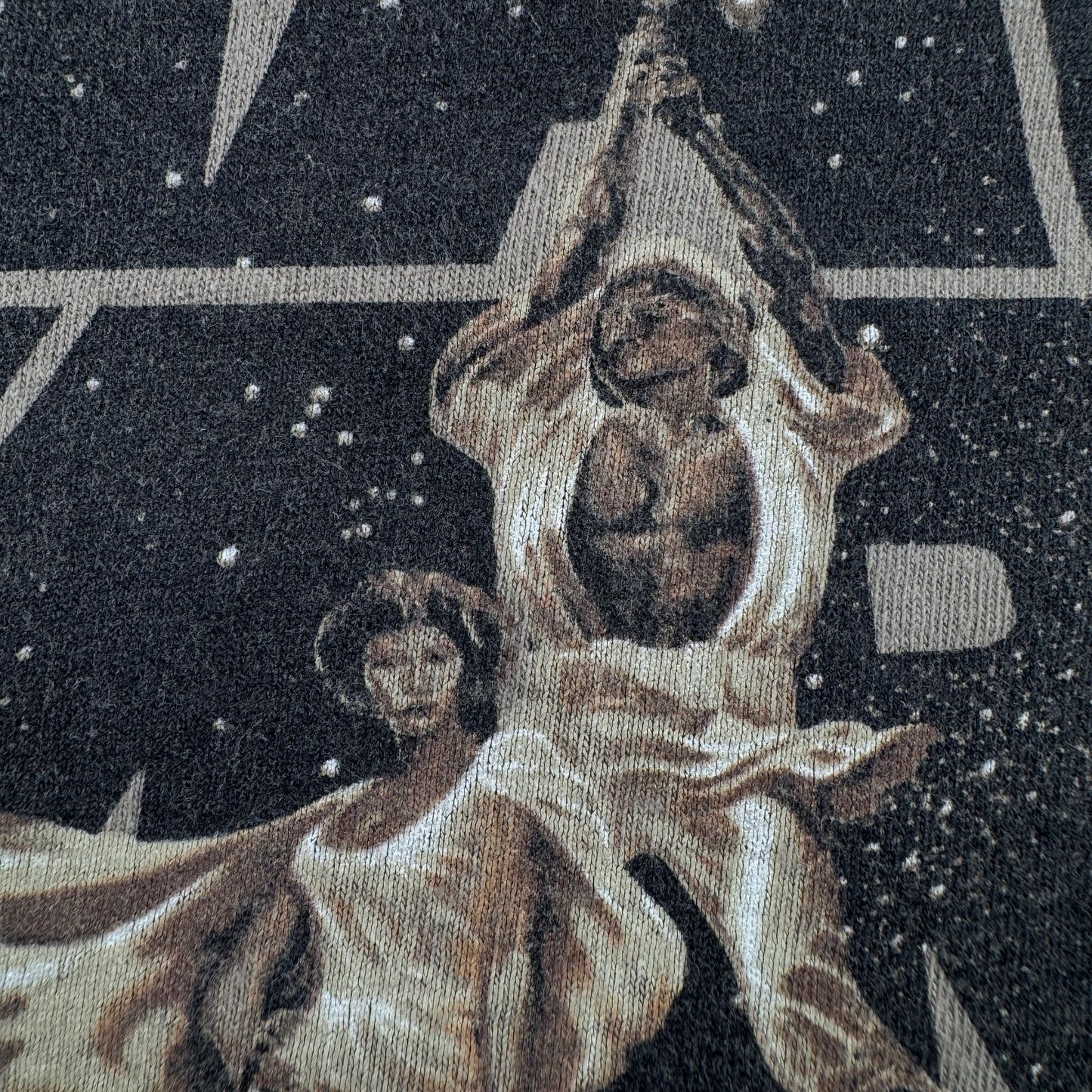 90s スターウォーズ STAR WARS REBELWEAR エピソード4 ルーク レイア Tシャツ 映画T USA製 カーキ changes d-t-2505-012