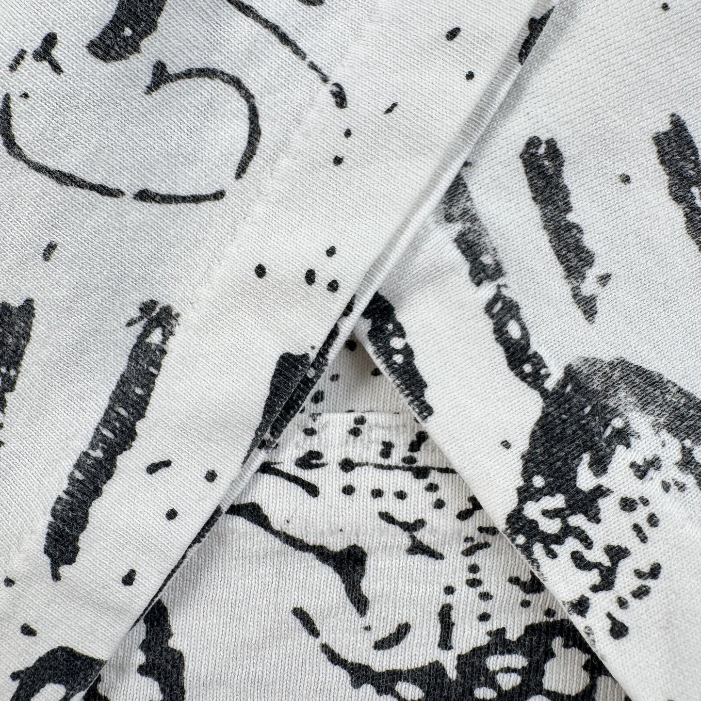 80 90s USA製 ミッキー ディズニー Tシャツ 壁画 VELVA SHEEN mickey disney 総柄 L d-t-2505-007