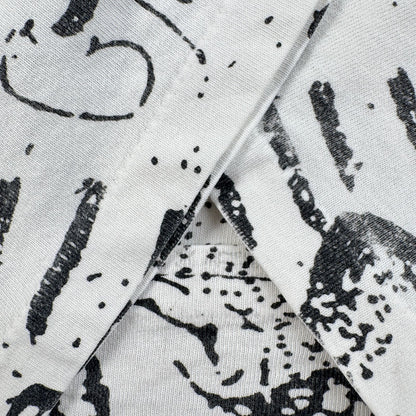 80 90s USA製 ミッキー ディズニー Tシャツ 壁画 VELVA SHEEN mickey disney 総柄 L d-t-2505-007