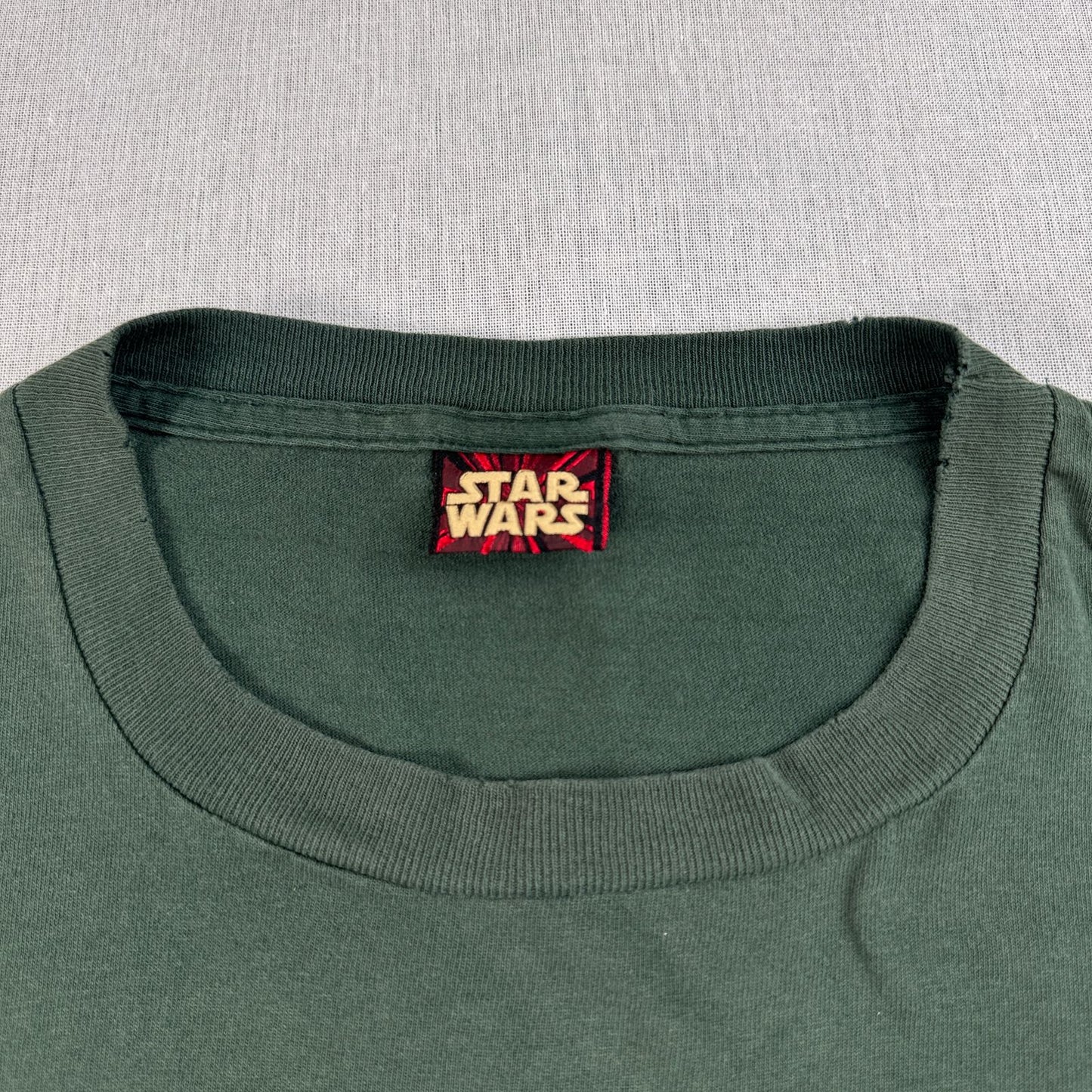 90s スターウォーズ STAR WARS ファントムメナス エピソード1 Tシャツ バトルドロイド 映画T 緑 USA製 XL シングルステッチ lucasfilm d-t-2505-014