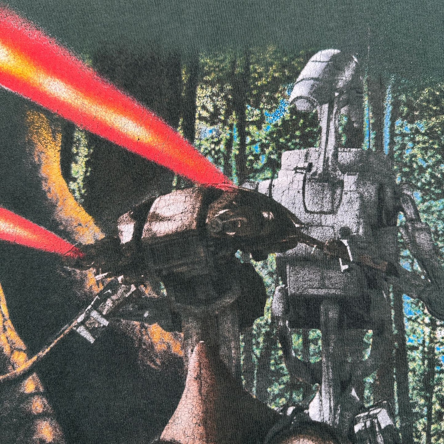 90s スターウォーズ STAR WARS ファントムメナス エピソード1 Tシャツ バトルドロイド 映画T 緑 USA製 XL シングルステッチ lucasfilm d-t-2505-014