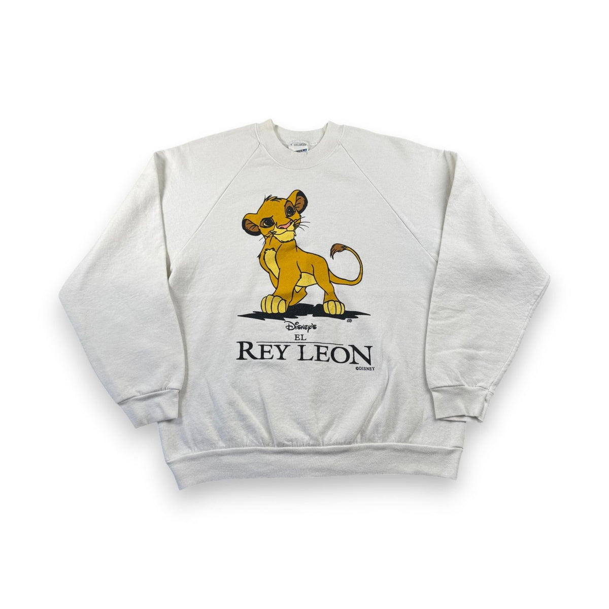 90s ライオンキング シンバ スウェット トレーナー ディズニー disney 白 ユーロ アイルランド製 The Lion King d-t-2505-009