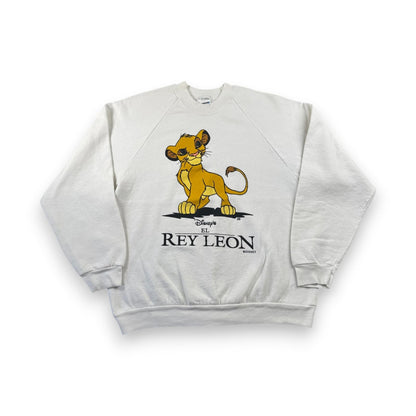 90s ライオンキング シンバ スウェット トレーナー ディズニー disney 白 ユーロ アイルランド製 The Lion King d-t-2505-009