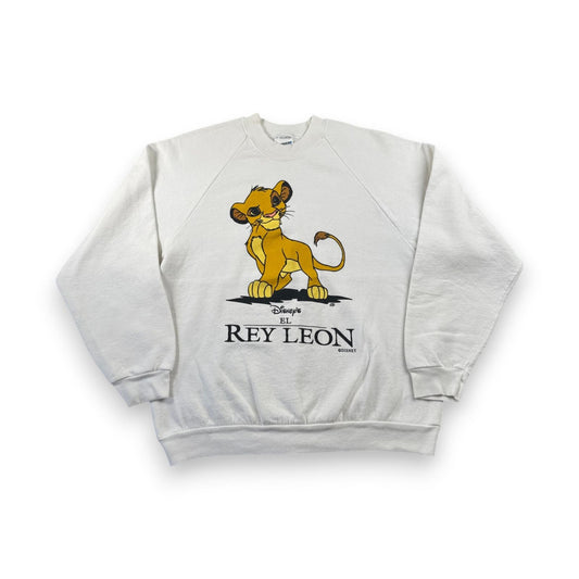 90s ライオンキング シンバ スウェット トレーナー ディズニー disney 白 ユーロ アイルランド製 The Lion King d-t-2505-009