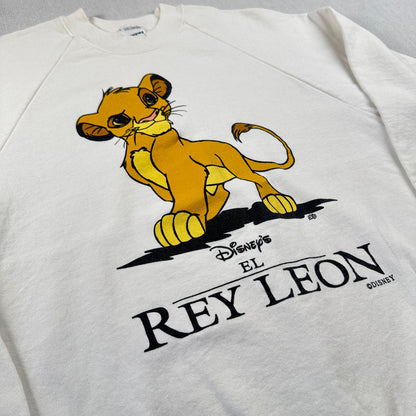90s ライオンキング シンバ スウェット トレーナー ディズニー disney 白 ユーロ アイルランド製 The Lion King d-t-2505-009