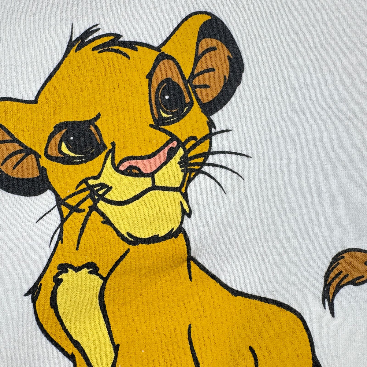 90s ライオンキング シンバ スウェット トレーナー ディズニー disney 白 ユーロ アイルランド製 The Lion King d-t-2505-009