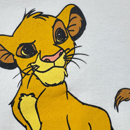 90s ライオンキング シンバ スウェット トレーナー ディズニー disney 白 ユーロ アイルランド製 The Lion King d-t-2505-009