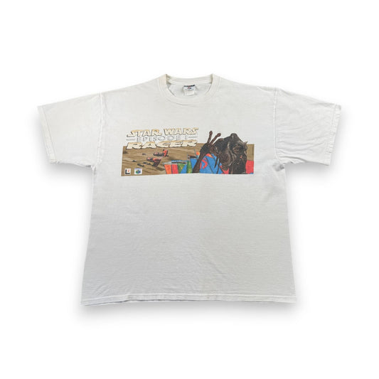 90s スターウォーズ STAR WARS Tシャツ セバルバ アナキン 映画T 白 RACER Nintendo 64 任天堂 lucasfilm d-t-2505-015