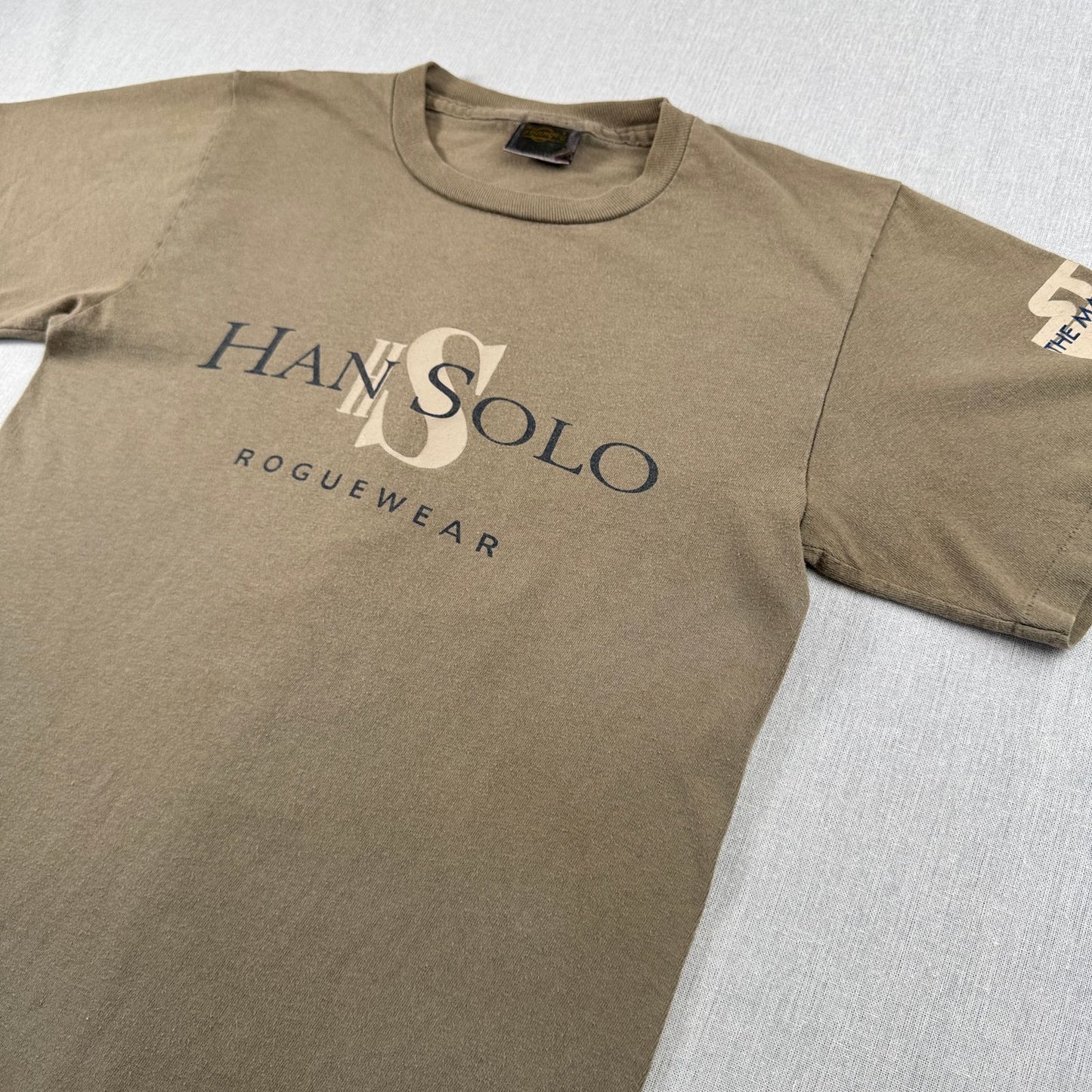 90s スターウォーズ STAR WARS ハンソロ HAN SOLO Tシャツ ROGUEWEAR 映画T USA製 カーキ changes The Magic of Myth d-t-2505-013