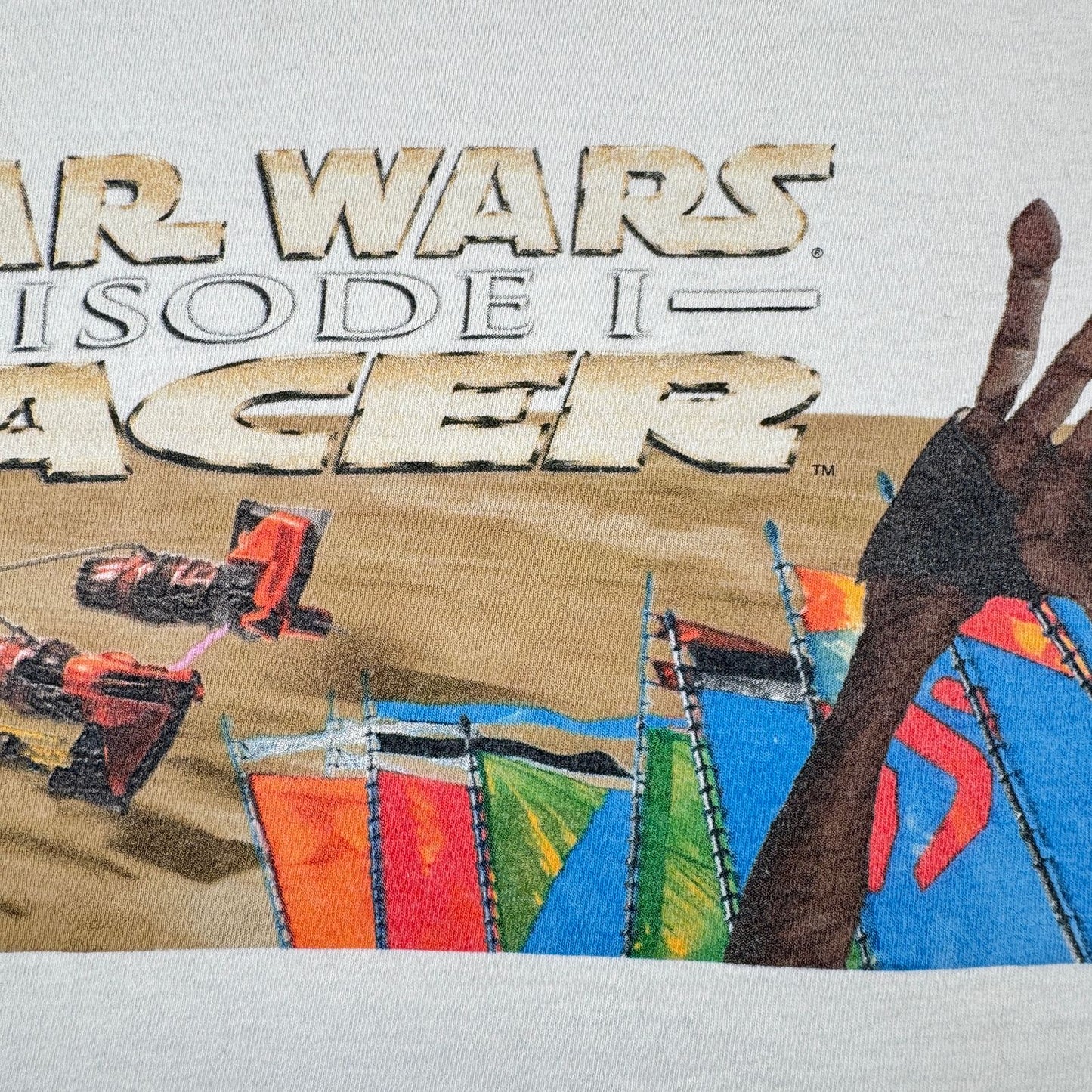 90s スターウォーズ STAR WARS Tシャツ セバルバ アナキン 映画T 白 RACER Nintendo 64 任天堂 lucasfilm d-t-2505-015