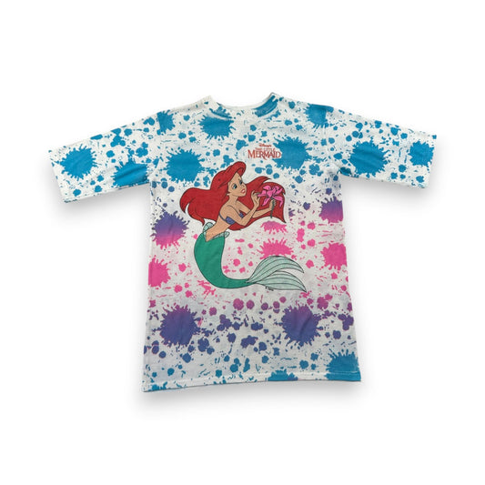 80s ディズニー アリエル リトルマーメイド Tシャツ Disney 総柄 AOP disney シングルステッチ d-t-2505-016