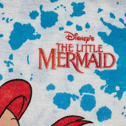 80s ディズニー アリエル リトルマーメイド Tシャツ Disney 総柄 AOP disney シングルステッチ d-t-2505-016