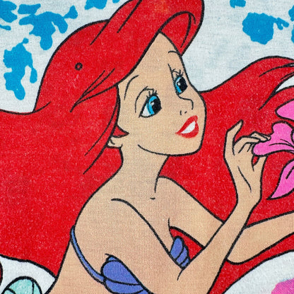 80s ディズニー アリエル リトルマーメイド Tシャツ Disney 総柄 AOP disney シングルステッチ d-t-2505-016
