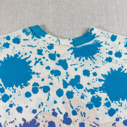 80s ディズニー アリエル リトルマーメイド Tシャツ Disney 総柄 AOP disney シングルステッチ d-t-2505-016