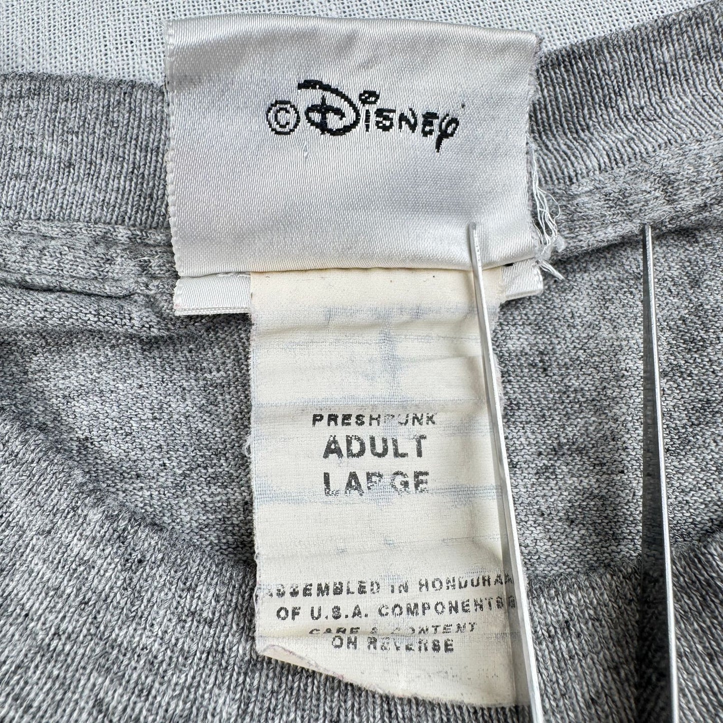 00s ディズニー 長袖 ロンT Tシャツ ミッキー ドナルド グーフィー グレー disney L d-u-2505-010