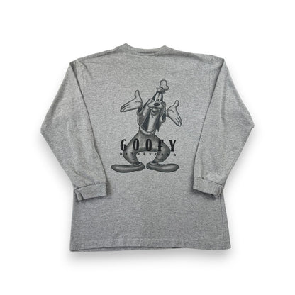 90s 00s ディズニー USA製 グーフィー 長袖 ロンT Tシャツ goofy グレー disney M d-u-2505-011