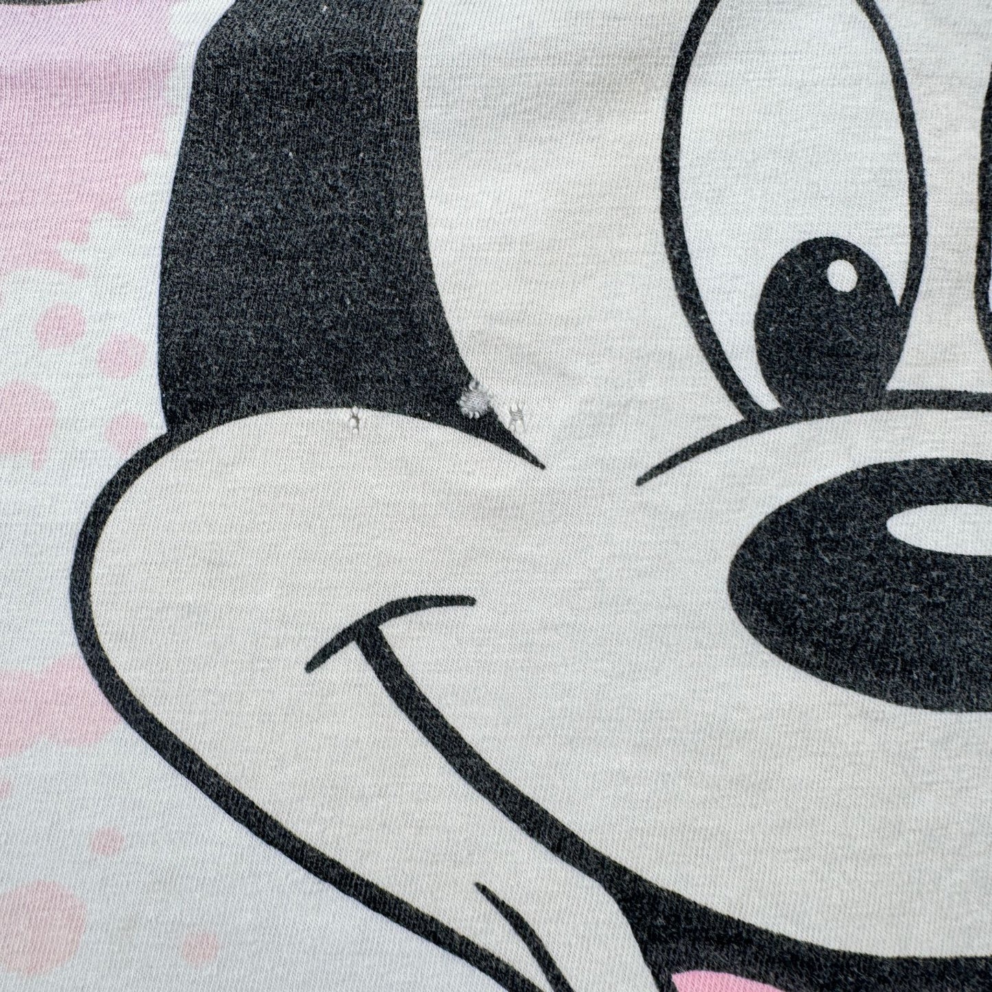 90s ミニー ディズニー Tシャツ 総柄 白 Disney ミッキー シングルステッチ AOP d-u-2505-035
