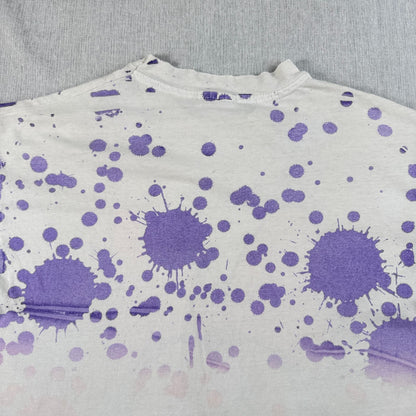 90s ミニー ディズニー Tシャツ 総柄 白 Disney ミッキー シングルステッチ AOP d-u-2505-035