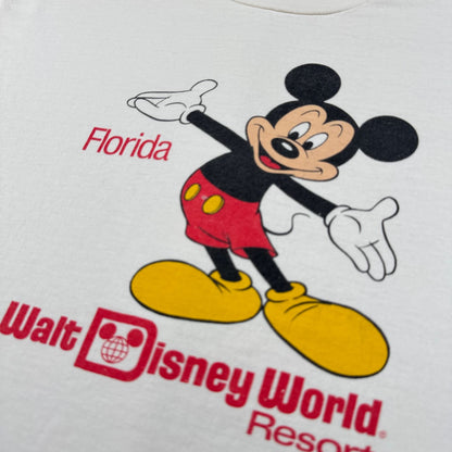 80s 90s ミッキー ディズニー Tシャツ USA製 青タグ シングルステッチ disney d-u-2505-042