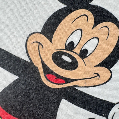 80s 90s ミッキー ディズニー Tシャツ USA製 青タグ シングルステッチ disney d-u-2505-042