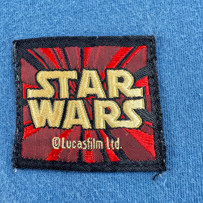 90s スターウォーズ STAR WARS Tシャツ ファントムメナス エピソード1 映画T 青 lucasfilm d-x-2505-006