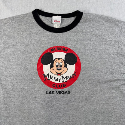 00s ミッキー ディズニー ミッキーマウスクラブ グレー Tシャツ disney d-x-2505-004