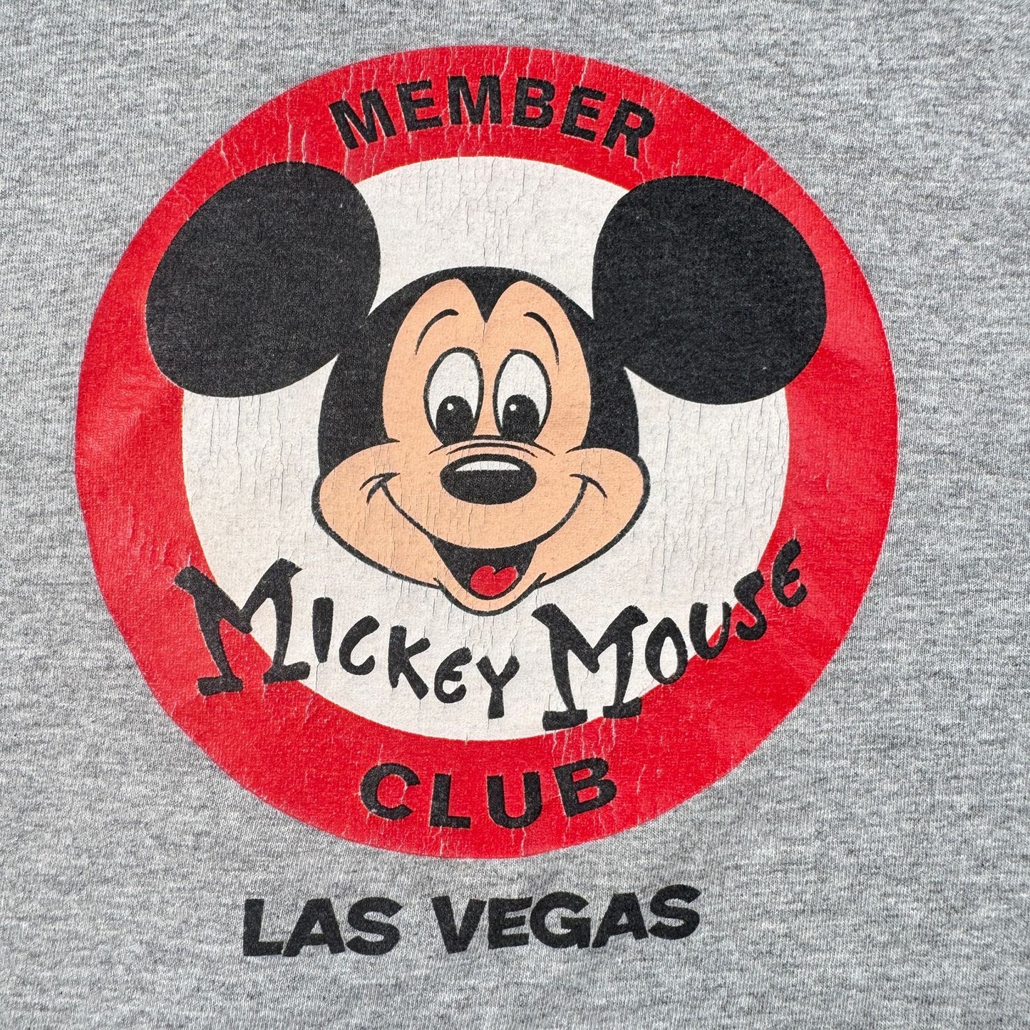 00s ミッキー ディズニー ミッキーマウスクラブ グレー Tシャツ disney d-x-2505-004